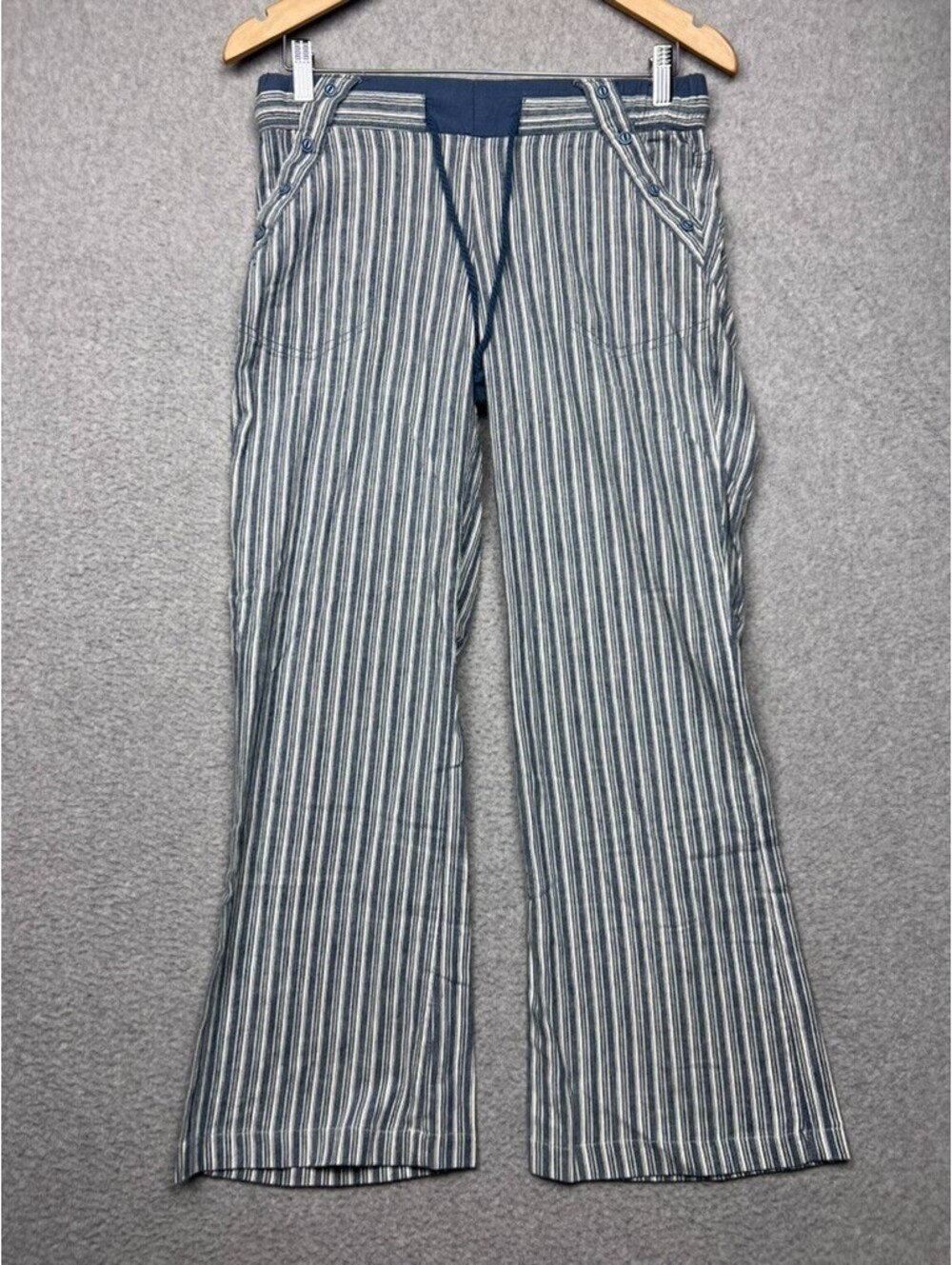 Jolt Striped Cotton Blend Pants Womens 3 / S Coastal Grandma Beachy Boho